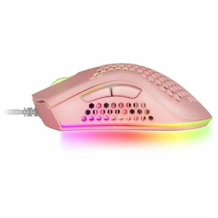 Mars Gaming MMEXP Ratón Gaming RGB Rosa 32000 DPI