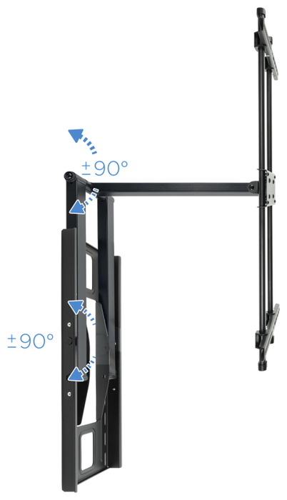 Tooq Soporte de Pared LP4380XL-B para TV de 43-80 pulgadas, Negro