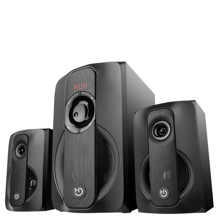 Hiditec H400 Dark Edition Altavoces Bluetooth 2.1, 80W PMPO (40W RMS), Negro, Conexión USB/SD, Radio FM, Mando a Distancia