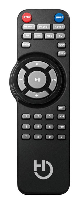 Hiditec Altavoces H400 Dark Multimedia 2.1 con Bluetooth, Radio FM, USB/SD, Subwoofer 5", Graves Ajustables, 80W, Mando a Distancia