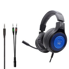 Ewent PL3322 Auriculares Gaming con Micrófono para PC, Consolas, Smartphones y Tablets - Cable Nylon