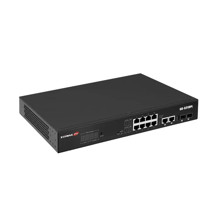 Edimax GS-5210PL Switch Gestionado Gigabit Ethernet con 2 ranuras SFP Edimax GS-5210PL Switch Gestionado Gigabit Ethernet con 2 ranuras SFP