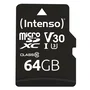 Intenso 3433490 Tarjeta de Memoria MicroSDXC 64GB, Clase 10, UHS-I U3/V30, Lectura 100 MB/s, Resistente (Agua, Golpes, Rayos X), con Adaptador SD