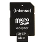 Intenso 3433490 Tarjeta de Memoria MicroSDXC 64GB, Clase 10, UHS-I U3/V30, Lectura 100 MB/s, Resistente (Agua, Golpes, Rayos X), con Adaptador SD