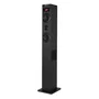 NGS Torre de Sonido Sky Charm 2.1 con Bluetooth, 80W, USB, Radio FM, Entrada Óptica y AUX, Control Remoto, 3 Altavoces, Negro