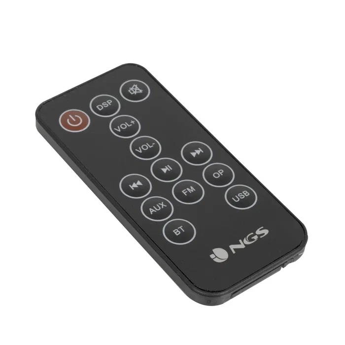 NGS Torre de Sonido Sky Charm 2.1 con Bluetooth, 80W, USB, Radio FM, Entrada Óptica y AUX, Control Remoto, 3 Altavoces, Negro