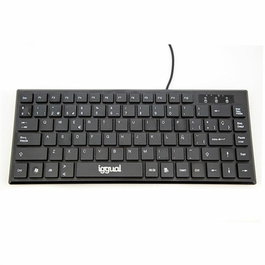 Iggual Teclado TKL-USB Compacto y Slim USB para Ordenador, Negro