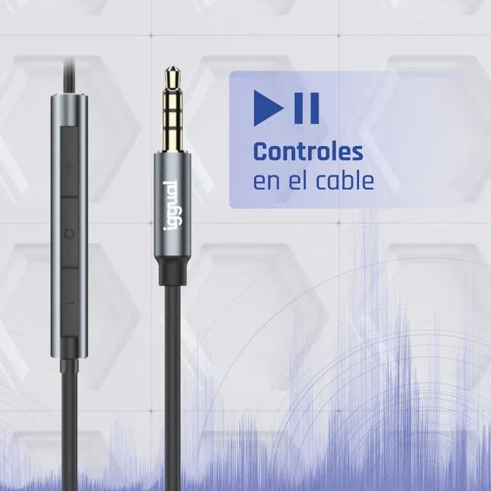 Iggual IGG317037 Auriculares Intrauditivos con Micrófono Negro