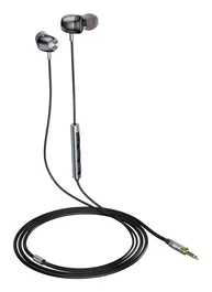 Iggual IGG317037 Auriculares con Micrófono Intrauditivos Alámbricos para Llamadas y Música - Conector 3.5 mm, Control de Volumen, Imán de Neodimio, Negro