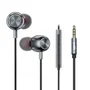 Iggual IGG317037 Auriculares con Micrófono Intrauditivos Alámbricos para Llamadas y Música - Conector 3.5 mm, Control de Volumen, Imán de Neodimio, Negro