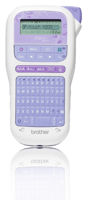 Brother PT-H200 Rotuladora Electrónica Portátil QWERTY Lavanda y Blanco Brother PT-H200 Rotuladora Electrónica Portátil QWERTY Lavanda y Blanco