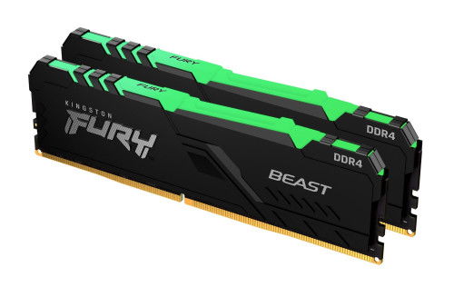 Kingston Technology FURY Beast RGB módulo de memoria 32 GB 2 x 16 GB DDR4 3200 MHz Kingston Technology FURY Beast RGB módulo de memoria 32 GB 2 x 16 GB DDR4 3200 MHz