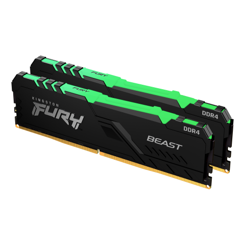 Kingston Technology FURY Beast RGB módulo de memoria 32 GB 2 x 16 GB DDR4 3200 MHz Kingston Technology FURY Beast RGB módulo de memoria 32 GB 2 x 16 GB DDR4 3200 MHz