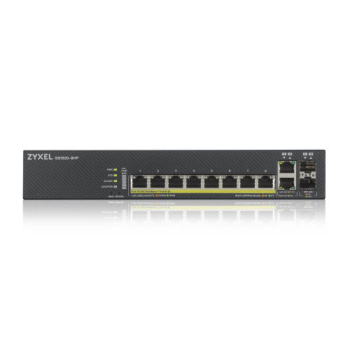 Zyxel GS1920-8HPV2 Switch Gestionado Gigabit Ethernet PoE 8 Puertos Negro