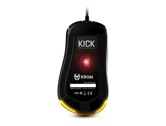 Krom Ratón Gaming Kick RGB Óptico 800-6200 DPI 7 Botones Iluminación LED RGB Rainbow