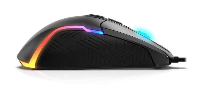 Krom Kick Ratón Gaming RGB para Diestro, Sensor Óptico PixArt 3327 de 12000 DPI, 7 Botones Programables, Cable USB de 1.5m, Iluminación LED Personalizable, Negro