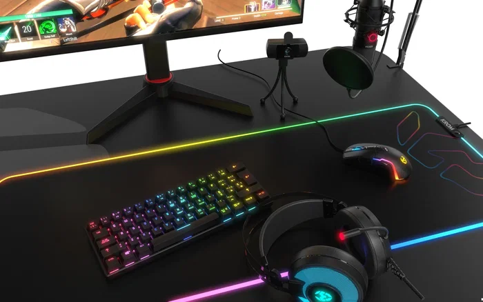 Krom Kick Ratón Gaming RGB para Diestro, Sensor Óptico PixArt 3327 de 12000 DPI, 7 Botones Programables, Cable USB de 1.5m, Iluminación LED Personalizable, Negro