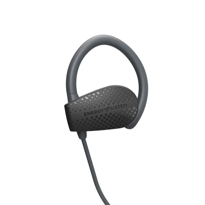 Energy Sistem Sport 1+ Auriculares Deportivos Inalámbricos Bluetooth 5.1 con Gancho de Oreja, Micrófono, Resistente al Sudor, Secure-Fit, Hasta 8h, USB-C, Negro (Dark)