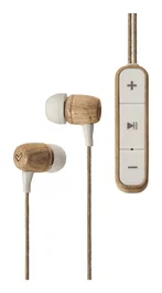 Energy Sistem Auriculares Eco BT Auriculares Inalámbricos Intrauditivos Bluetooth 5.1 con Control de Llamadas, Carcasa de Madera y Cáñamo, Hasta 20 m de Alcance