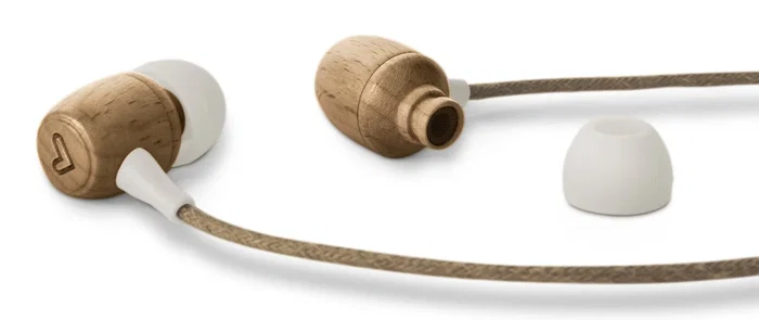 Energy Sistem Auriculares Eco BT Auriculares Inalámbricos Intrauditivos Bluetooth 5.1 con Control de Llamadas, Carcasa de Madera y Cáñamo, Hasta 20 m de Alcance