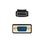 Nanocable 10.15.4402 Cable Adaptador/Conversor DisplayPort Macho a VGA (D-Sub) Macho 2 Metros Negro - Soporta 1920x1200 @ 60Hz, DisplayPort 1.2a, Contactos Bañados en Oro
