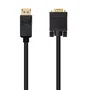 Nanocable 10.15.4402 Cable Adaptador/Conversor DisplayPort Macho a VGA (D-Sub) Macho 2 Metros Negro - Soporta 1920x1200 @ 60Hz, DisplayPort 1.2a, Contactos Bañados en Oro