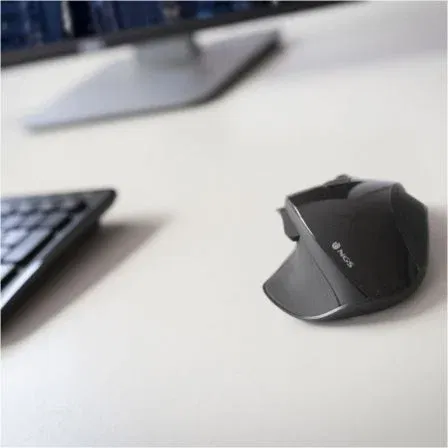 NGS Ratón Inalámbrico Óptico Bow Black, 2.4 GHz, 5 Botones, Hasta 1600 DPI, Plug and Play
