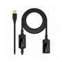 Nanocable Cable USB 2.0 Prolongador con Amplificador 10m Negro