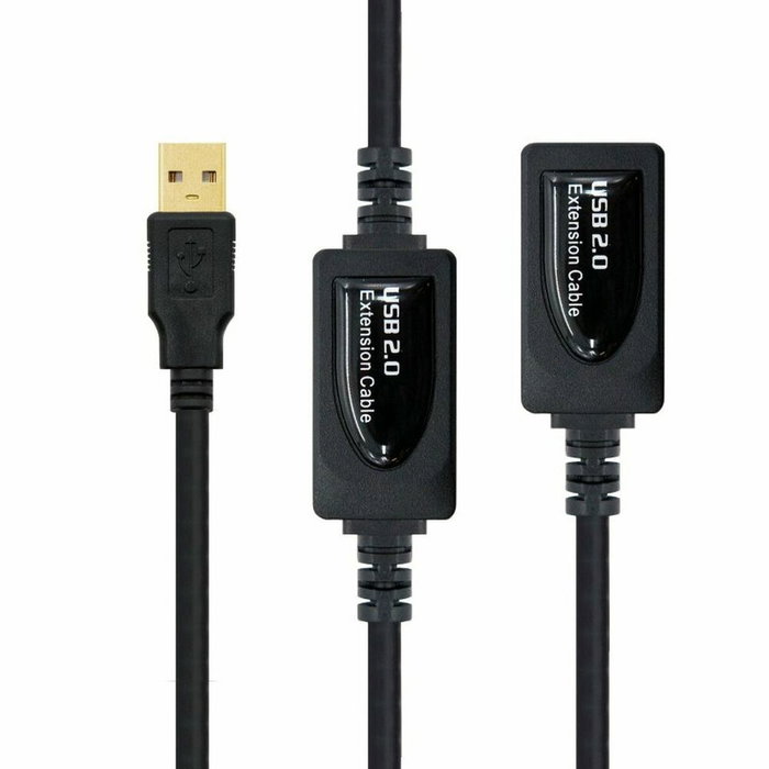Nanocable Cable USB 2.0 Prolongador con Amplificador 10m Negro Nanocable Cable USB 2.0 Prolongador con Amplificador 10m Negro