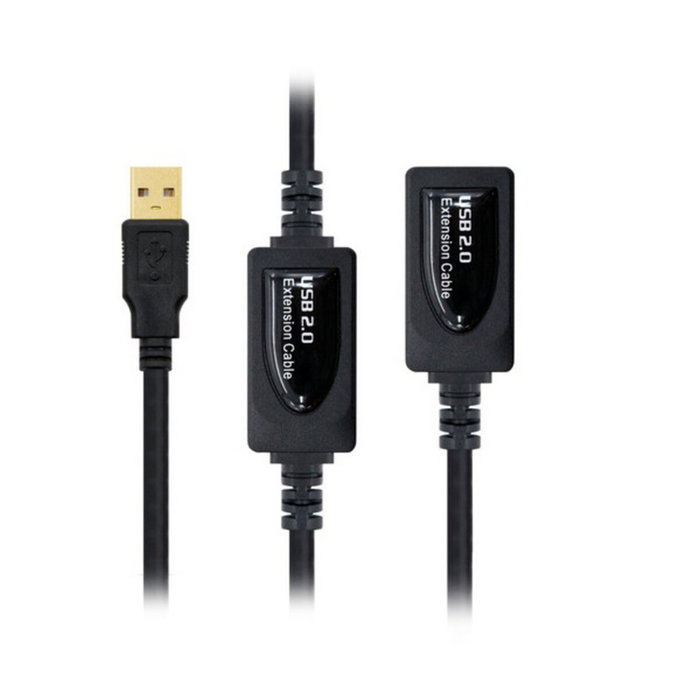 Nanocable Cable USB 2.0 Prolongador con Amplificador 10m Negro Nanocable Cable USB 2.0 Prolongador con Amplificador 10m Negro
