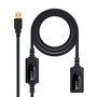 Nanocable Cable USB 2.0 Prolongador con Amplificador 10m Negro