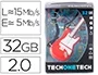 Tech on tech Memoria USB Guitarra Red One 32 GB USB 2.0
