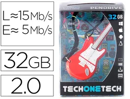 Tech on tech Memoria USB Guitarra Red One 32 GB USB 2.0