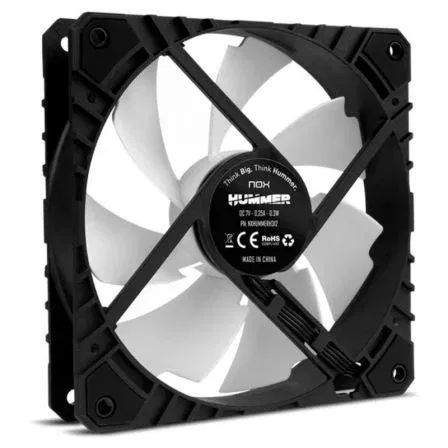 Nox NXHUMMERHFANPROWN Ventilador PC 12cm PWM Control de Velocidad Ultrasilencioso