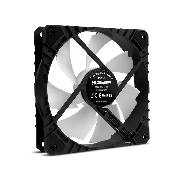 NOX Hummer H-FAN PRO Ventilador para PC 120mm PWM Negro/Blanco - 71.2 CFM, 35 dB, Hidráulico