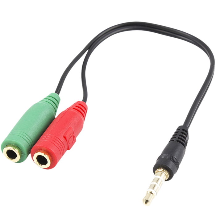 Ewent EC1640 Cable Adaptador de Audio 0.15m, 3.5mm 4 Pines a 2 x Jack 3.5mm, Negro/Verde/Rojo Ewent EC1640 Cable Adaptador de Audio 0.15m, 3.5mm 4 Pines a 2 x Jack 3.5mm, Negro/Verde/Rojo