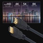 Ewent Cable HDMI 2.1 Alta Velocidad 8K 48Gbps con Ethernet, 1.8 Metros, Dorado, Conectores Bañados en Oro