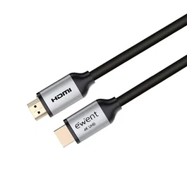 Ewent EC1347 Cable HDMI 2.0 Alta Velocidad 3m Macho-Macho Premium 4K 60Hz HDR 3D ARC Ethernet Negro