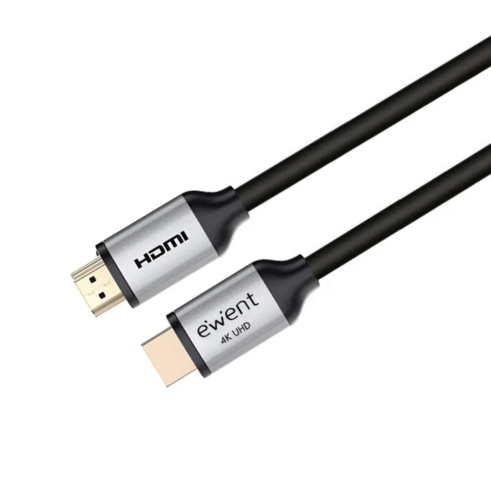 Ewent EC1347 Cable HDMI 2.0 Alta Velocidad 3m Macho-Macho Premium 4K 60Hz HDR 3D ARC Ethernet Negro