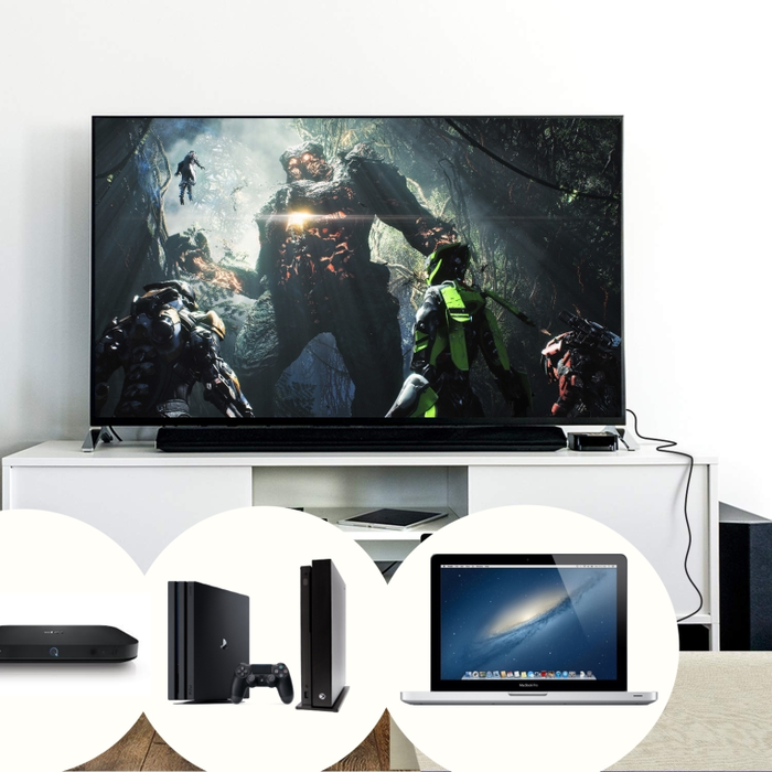 EWENT Cable HDMI 2.0 3 Metros Alta Velocidad 4K HDR Negro con Contactos Chapados en Oro