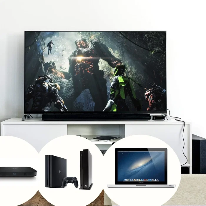 Ewent EC1348 Cable HDMI 2.0 Macho-Macho 5m, Alta Velocidad, 4K Ultra HD 60Hz, HDR, 3D, Ethernet, ARC, Contactos en Oro, Negro