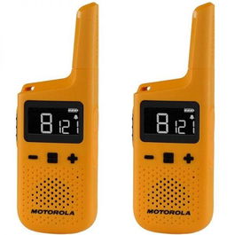Motorola T72 Walkie Talkie Pack de 2 con Largo Alcance y Base de Carga