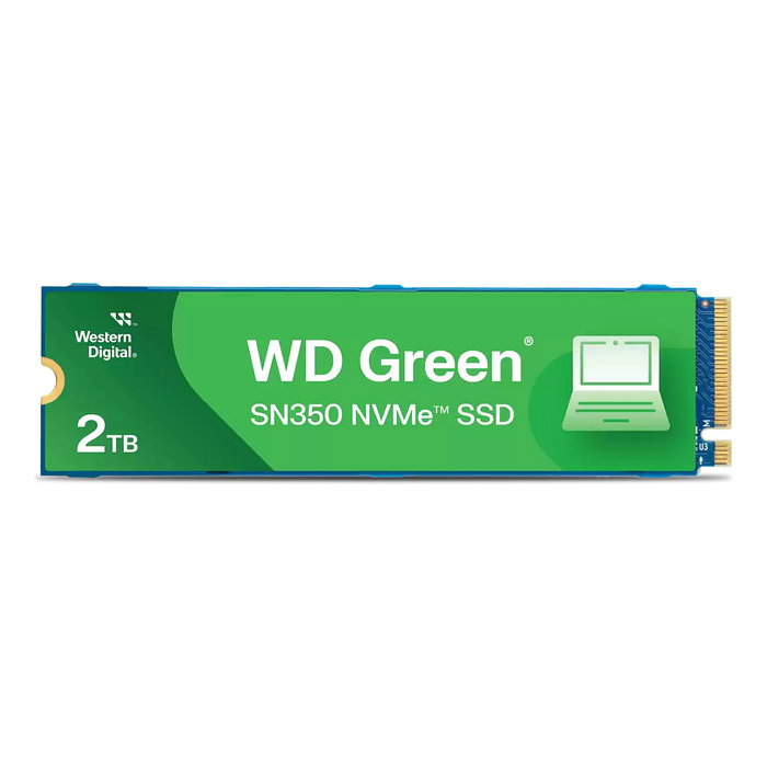 Western Digital SSD M.2 2TB WD Green SN350 NVMe PCIe 3.0 x 4 Velocidad Lectura 3200 MB/s