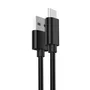 Ewent Cable USB EC1034 - USB 2.0 Tipo C a USB-A Macho para Datos y Carga (480 Mbps, PD 15W, 5V/3A), Longitud 1.8 m, Color Negro