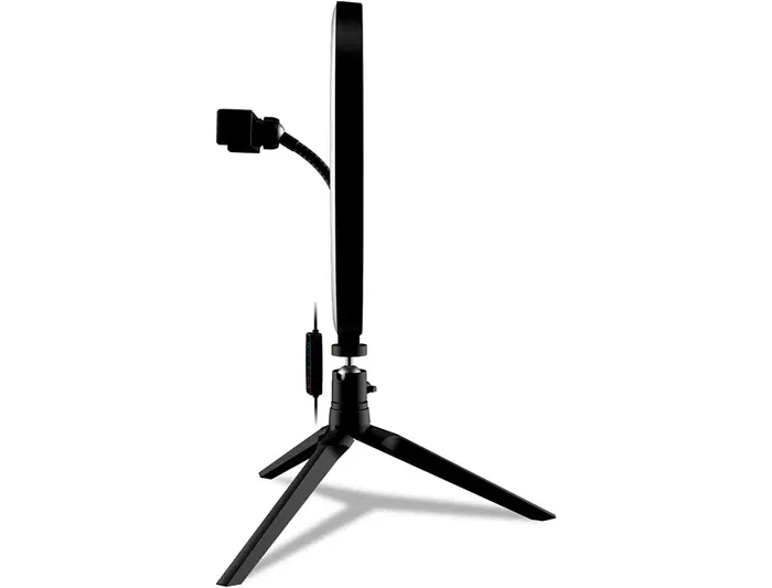 Aro De Luz Krom Kight Led 25 cm Diametro 3 Modos En Color Con Tripode Incluido