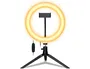 Aro De Luz Krom Kight Led 25 cm Diametro 3 Modos En Color Con Tripode Incluido