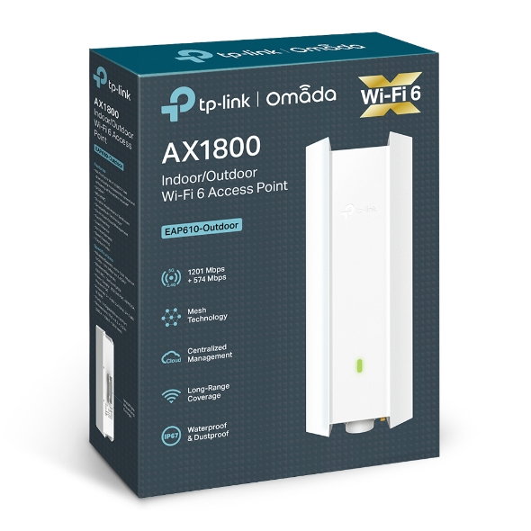 TP-Link Omada EAP610-Outdoor Punto de Acceso WiFi 6 PoE Exterior 1800 Mbps Blanco