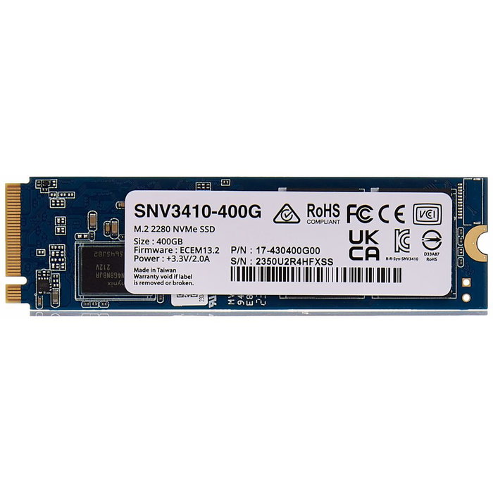 Synology SNV3410 SSD 400GB M.2 2280 NVMe PCIe Gen3