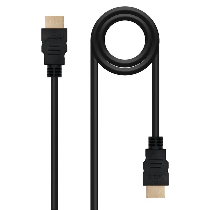 Nanocable 10.15.1701 Cable HDMI Alta Velocidad con Ethernet 1.4, 1.5 Metros, Negro, Chapado en Oro, Soporta 4K, 3D, Audio HD y Canal de Retorno