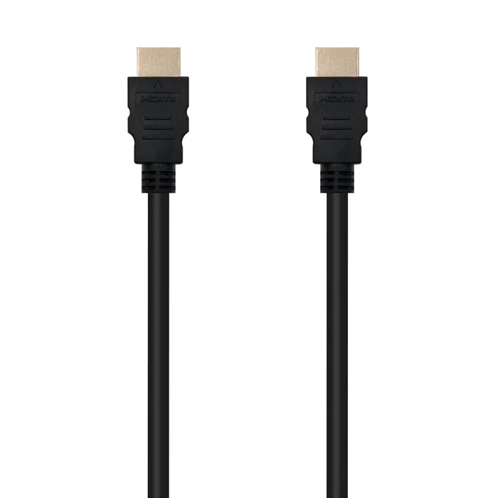 Nanocable 10.15.1701 Cable HDMI Alta Velocidad con Ethernet 1.4, 1.5 Metros, Negro, Chapado en Oro, Soporta 4K, 3D, Audio HD y Canal de Retorno